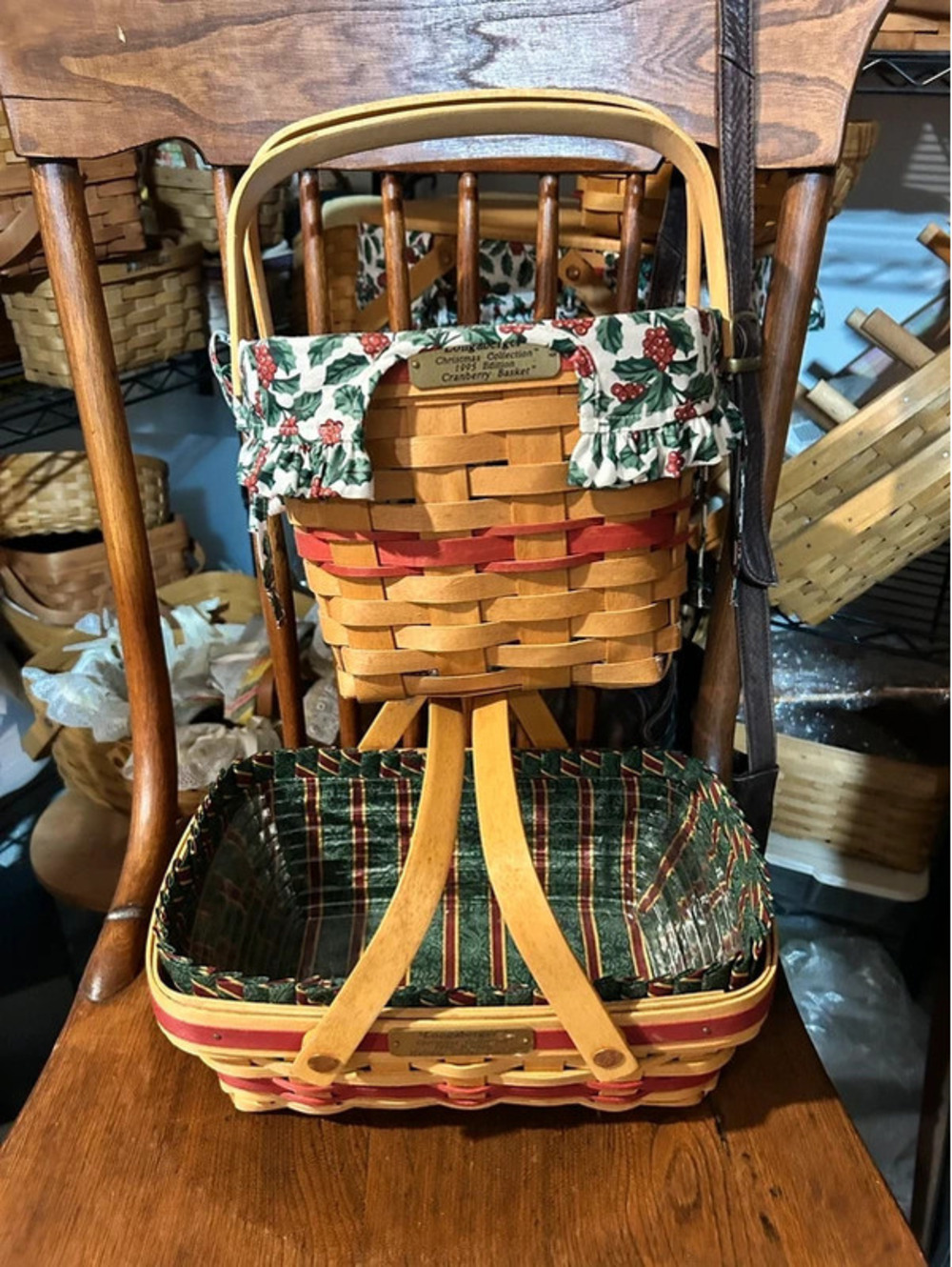 Longaberger Christmas baskets bundle lot
